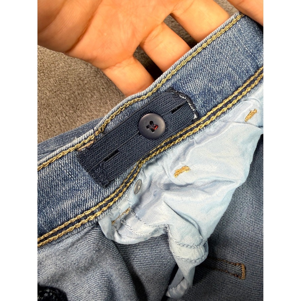 Jordache Bootcut Jeans Girls 16 Blue Denim Cotton Adjustable Waist Streetwear - Picture 3 of 5